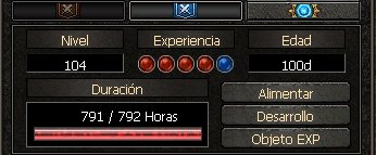 Barra de duración y experiencia