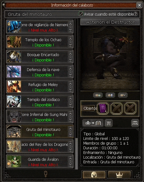 Asterión el Destructor, jefe de la Gruta del Minotauro