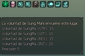 Barra de buffs con icono Sung Mahi